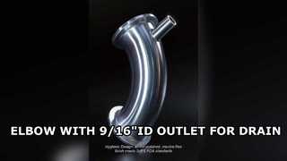 زانویی بهداشتی با دریچه دریچه تخلیه