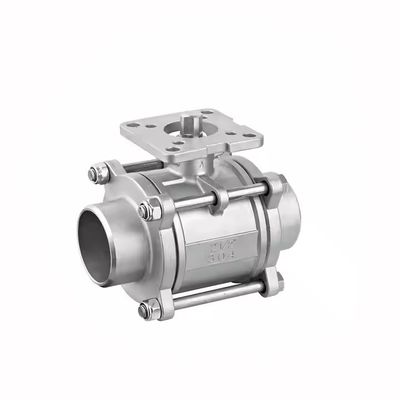 قیمت خوب شیر توپی جوشی لب به لب استیل 3 تکه 1/2 تا 4 اینچ 1000WOG آنلاین