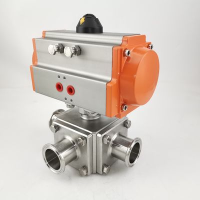 قیمت خوب Pneumatic Operated Ball Stainless Steel Valves Square  clamp Connection آنلاین
