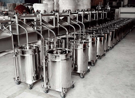 قیمت خوب Trolley Type Stainless Steel Vat Pail 300L Food Grade Customized آنلاین