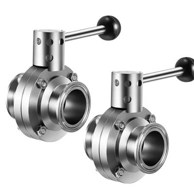 قیمت خوب General Stainless Steel Butterfly Valve , Sanitary Clamp Butterfly Valve 50mm آنلاین