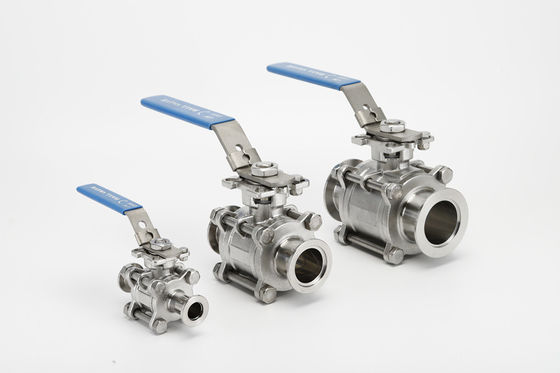 قیمت خوب SS316L Sanitary ISO Vacuum Fittings  , Stainless Steel 3PC Ball Valve آنلاین