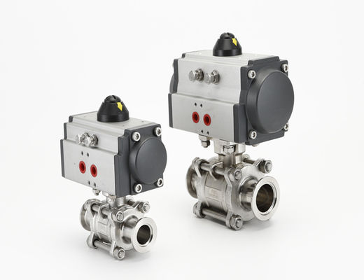 قیمت خوب Sanitary KF Vacuum Fittings Ball Valve Stainless Steel Pneumatic آنلاین