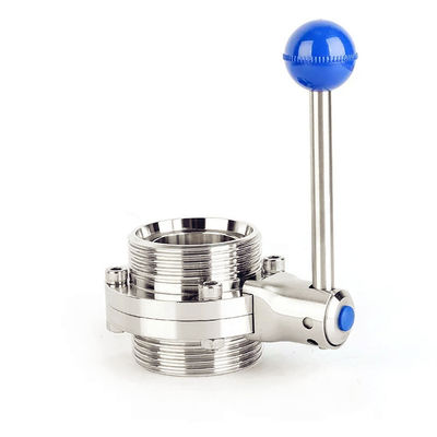 قیمت خوب Butterfly Type Stainless Steel Valves Manual External Thread DIN Standard آنلاین