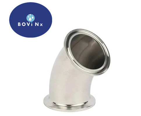 قیمت خوب Clamped Stainless Steel 304l Pipe Fittings , 45 Degree Short Bend Elbow آنلاین