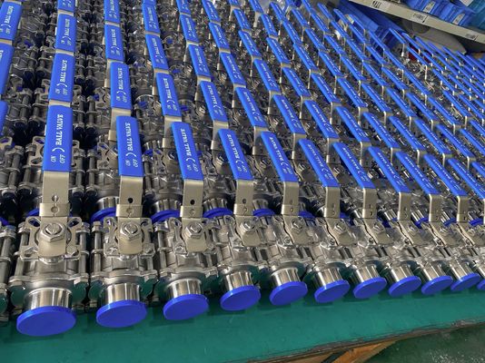 قیمت خوب Two Way 3 PC HYGIENIC BALL VALVE Tri Clamp, 304 , FULLY ENCAPSULATED PTFE FILLER High MOUNT آنلاین